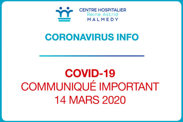 COVID-19 : Communiqué important